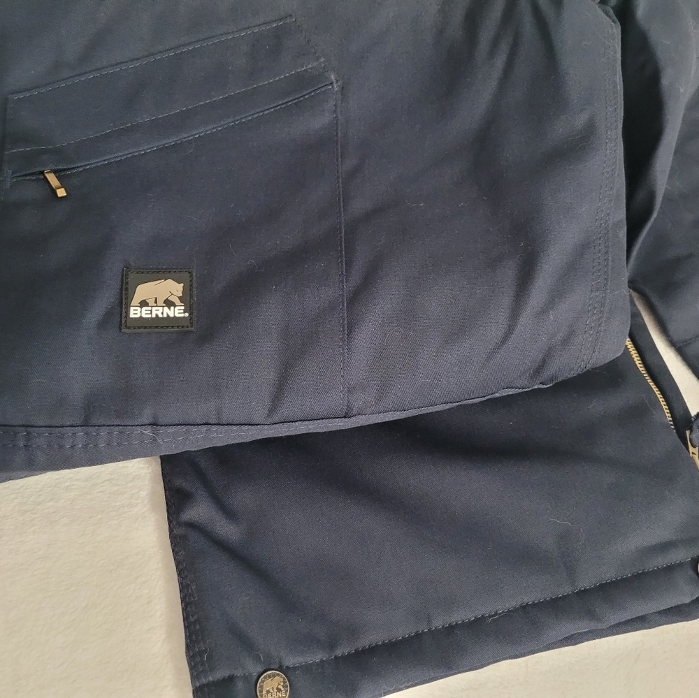 🎉HP🎉NWT Berne Insulated Twill Heritage long sleeve coverall. Navy 3XL regular - Picture 2 of 5